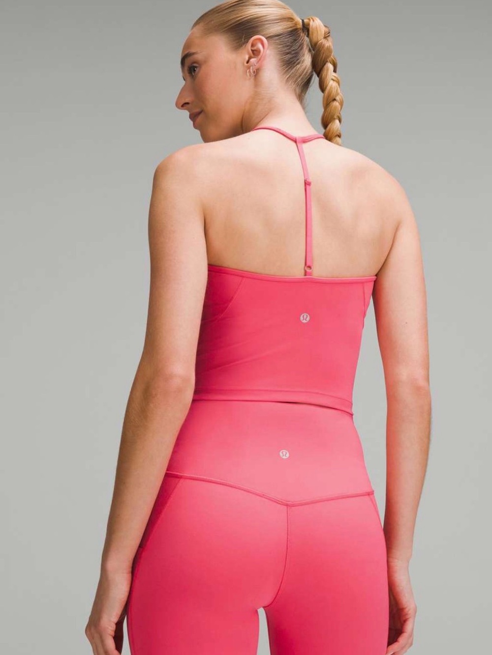 lululemon athletica Pink Crisscross Halter Crop Top - Picture 3 of 6